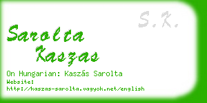 sarolta kaszas business card