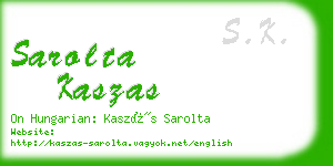 sarolta kaszas business card